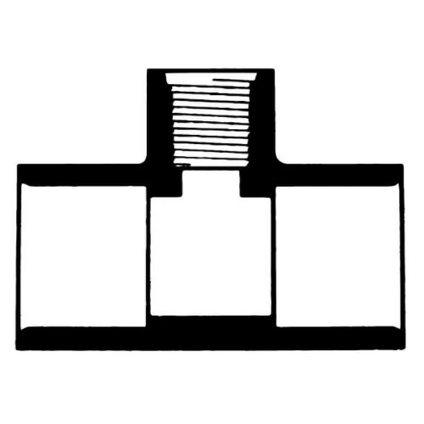 Dura PVC Schedule 40 Slip Reducing Tee 3/4" x 3/4" x 1" Fitting Dura PVC Schedule 40 Slip Reducing Tee 3/4" x 3/4" x 1" Fitting